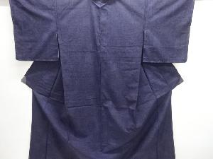 未使用品　亀甲に華紋織出し手織り紬着物